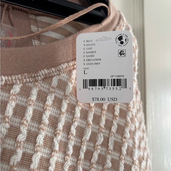 FP Movement by Free People Reversible My Time Layered Textured Sweater open back - Picture 6 of 7